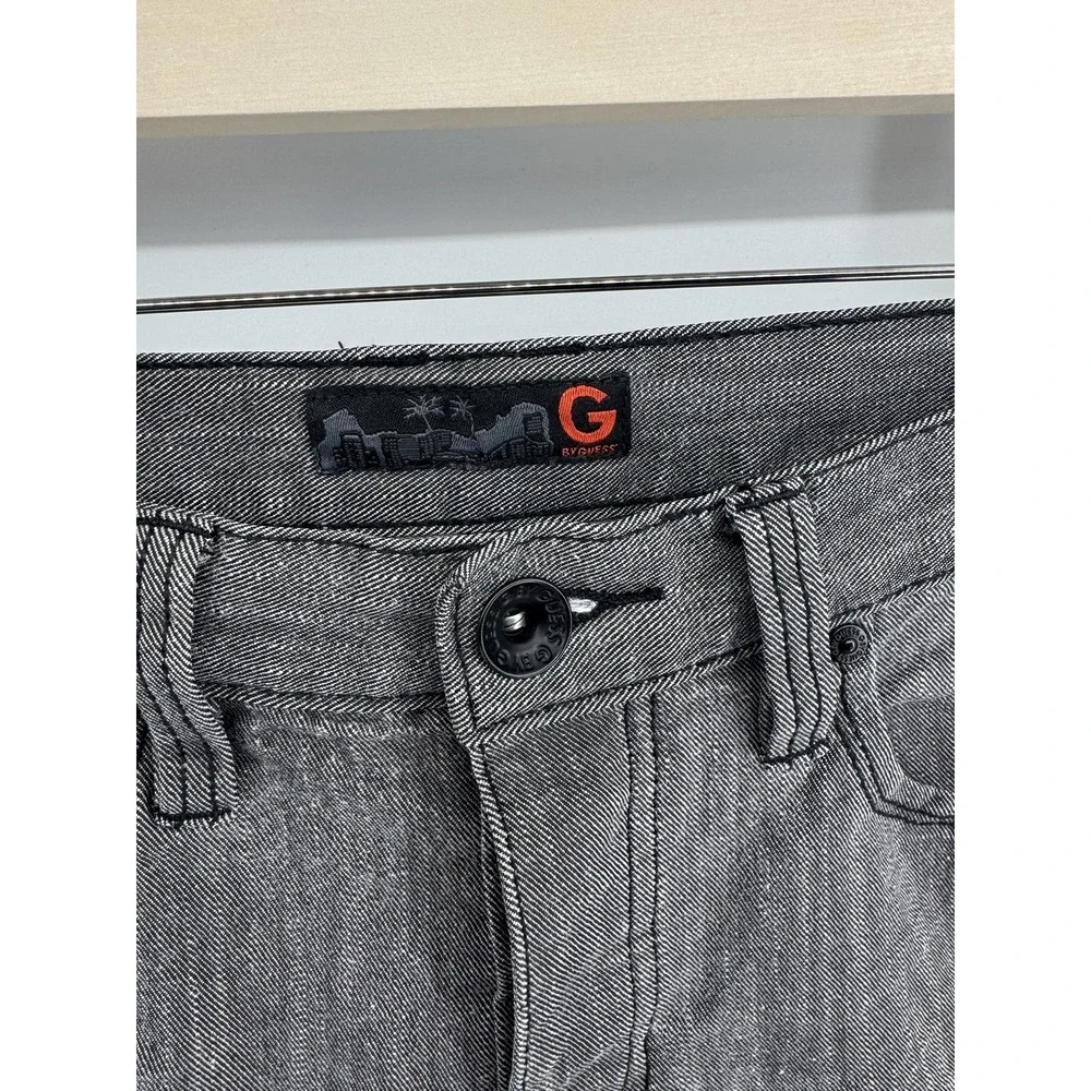 G By Guess‎ Jeans Mens 32 Gray Calm Low Straight Studded Pockets Stretch Denim